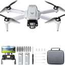 GPS Drone with Dual 4K UHD Cameras for Beginners, Adults & Kids, Brushless Motor, WiFi FPV, Under 249g, SD Card Slot (Card Not Included), 50-Min Flight, 2,625ft Range, Auto Return, 5G Transmission, Altitude Hold, Foldable  RC Quadcopter Gift