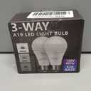 Briignite LED Light Bulbs, 3 Way LED Light Bulbs 50 100 150W Equivalent, 3 Way Light Bulb, Three Way A19 Light Bulbs E26 Medium Base, Warm White 3000K, 500lm-1000lm-1500lm, 2 Pack