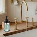 SheeChung 16 Oz Mason Jar Liquid Soap Dispenser, Glass Hand Soap Dispenser, Stainless Steel Pump Lid, Refillable Lotion Dispensers for Bathroom Countertop Kitchen (2, Black)