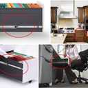 ETOPARS 5 Pairs 14" Heavy Duty 17mm Drawer Runners Slide Slides Ball Bearing Grooved Steel Extension Sizes Kitchen Cabinet Desk Capacity Side Mount