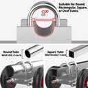 Blütezeit Rolling Gate 6'' Heavy-Duty Rubber Wheel Carrier 2pcs, Double-U Bolts Gate Rollers for Driveway Chain Link Fence Metal Tube Gates, Pack of 2