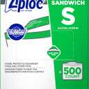 SC Johnson Professional Ziploc Brand Sandwich Bags, Food Storage Ziploc Brand Bags, Easy Open Tabs, Commercial Pack, 500 Count Box, for Professional Use Only
