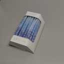 The Dreidel Company 3-Tone Blue Frost Dripless Hanukkah Candles, 1-Hour Burn Time, 45 Decorative Chanukah Candles (Single)