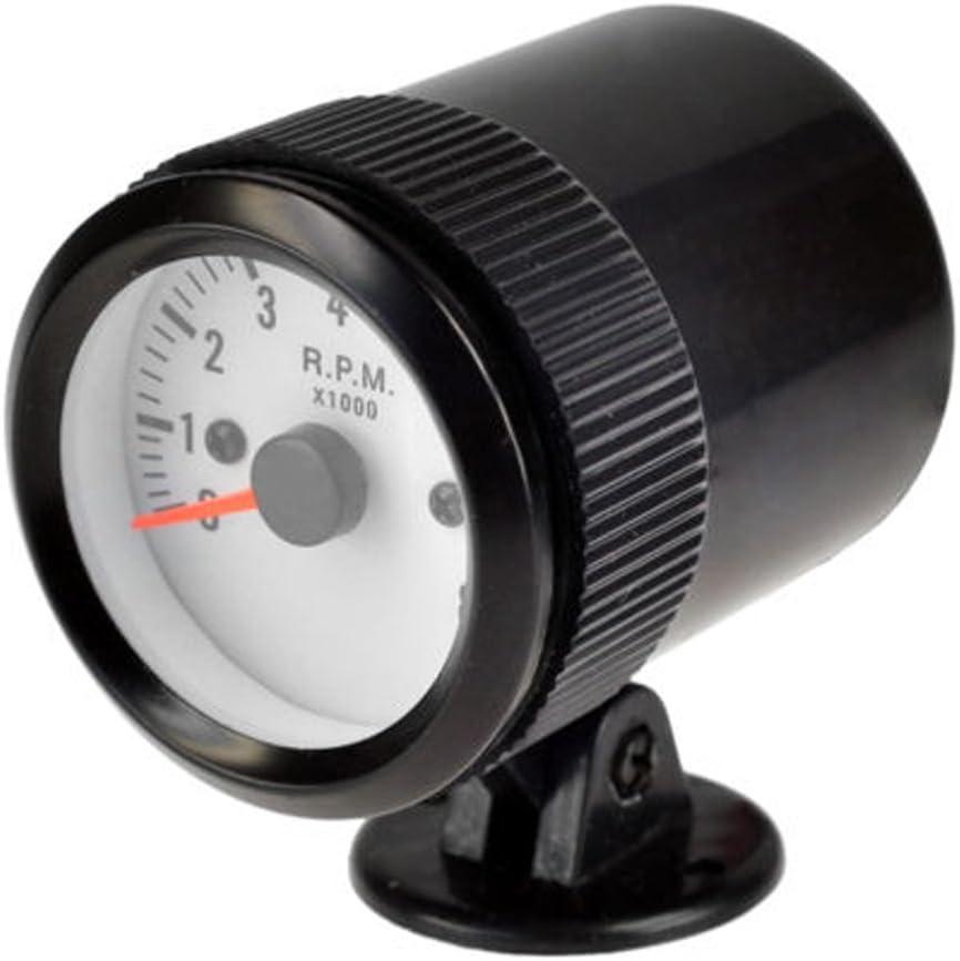 Car Motor Vehicle Black Face 2" 52mm Pointer Tacho Tachometer Gauge Meter LED Light