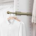 FIRJOY 12" Valet Rod for Closet Pull Out (1 Pack, Antique Brass)