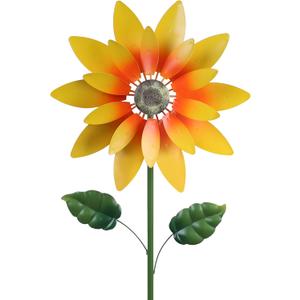Hogardeck Outdoor Wind Spinner, 61" Metal Sunflower Wind Spinner with Stake, 360° Rotating Windmill Yard Art, Kinetic Wind Sculptures for Home Lawn Backyard Patio Decor, Gifts for Garden Lovers