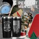 Father's Day Gift for Dad, Grandpa, Husband & Mechanics 20oz Black Tumbler | I Fix Stuff & I Know Things - Funny Christmas Birthday Gift for Men | Dad Gifts