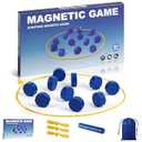 Magnetic Chess Game with 24 TravelStones, Magnet Chess 3 String & Portable Storage Bag, for Family & Party & Travel & Camping, Exciting Magnetic Game for Family Game Night