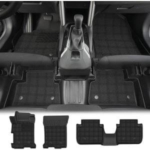7PCS Floor Mats and Carpet Mats Compatible with Honda Accord 2013-2017 - AOMSAZTO All Weather Protection Durable Stylish Floor Liners 1st & 2nd Row Only for 9th Gen Accord (TPE Mats + Carpet Mats)