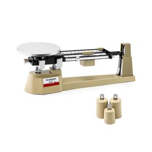 QWORK Triple Beam Mechanical Balance, 2610g/0.1g Lab Analytical Weight Set, Triple Beam Scale with Zero Adjustment Knob, No Need Battery (1 Pack)