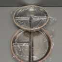 Stainless Steel Baby Plate with Suction, 9 Divided Toddler Plates with Removable Silicone Sleeves for Kids, Non-Toxic Non-Slip Unbreakable Dishwasher Safe Dinnerware Set of 2, Pink & Beige