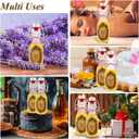 Vanilla Extract Bottles, Flip Top Bottles, 10pcs Stickers, Gift Set (White, 8.5Oz)