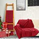 Buryeah 15 Pcs Winter Buffalo Plaid Throw Blankets Bulk 60 x 50 Inch Tartan Plaid Checkered Warm Throw Blankets Decor for Christmas Winter Couch Sofa Chair Bed Office Home(Style C,Red and Blue)