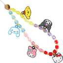 Sonix Sanrio Beaded Wristlet & Phone Strap | Detachable Cell Phone Lanyard with Silicone Charms - Hello Kitty & Friends