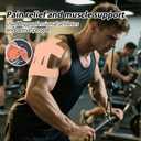 10pcs Kinesiology Tape for Shoulder, Waterproof Muscle Tape Precut Strips Breathable Elastic Pre Cut Athletic Accessories for Body Fitness Shoulder Support Sports & Physical Relaxation (Beige)