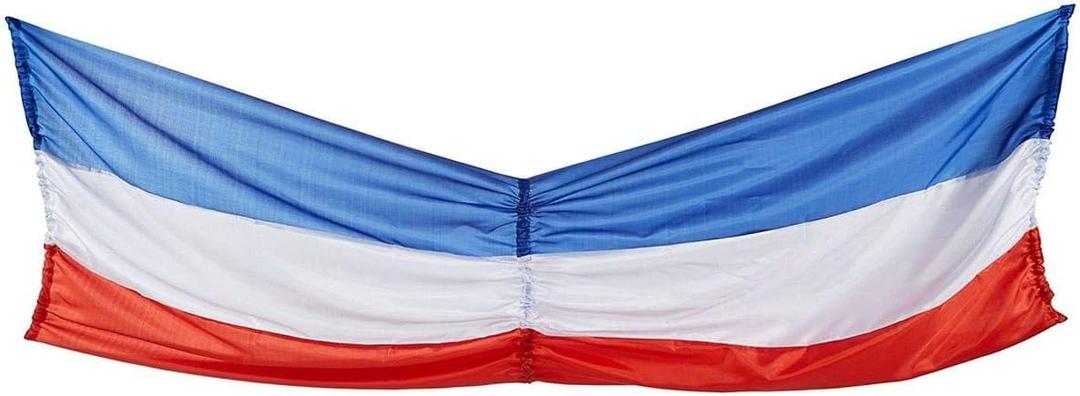 PMU Patriotic Fabric Bunting (Red, White, Blue) Party Accessory (1 Count) (1/pkg) Pkg/3