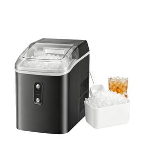 NEWBULIG Nugget Ice Makers Countertop, Portable Nugget Ice Machine, Ready in 6 Mins, 24lbs in 24Hrs, Auto-Cleaning, with Basket and Scoop, for Home, Kitchen, RV, Camping, Green