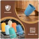 SINOGE Premium Wheat Straw Cups Unbreakable Drinking Glasses | Set of 6 | Alternative to Plastic Cups Reusable Water Glasses Dishwasher and Microwave Safe Drinking Cups 12 oz - MultiColor