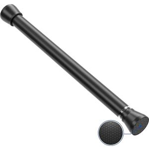 Black Tension rod 16 to 26 Inch Spring Curtain Rods No Drilling Small Rods Adjustable Tension Curtain Rod Expandable Pressure Spring Rod for Doorway,Kitchen
