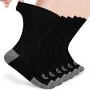 Diabetic Socks for Men,6 Pairs Crew Mens Diabetic Neuropathy Socks for Men Size 9-11/10-13/13-15 (X-Large)