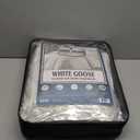 Goose Down Comforter King Size All Season Duvet Insert - Ultra-Soft 100% Cotton Hotel Collection Comforter 68 Oz Fluffy Medium Warmth 104x88 Inch White