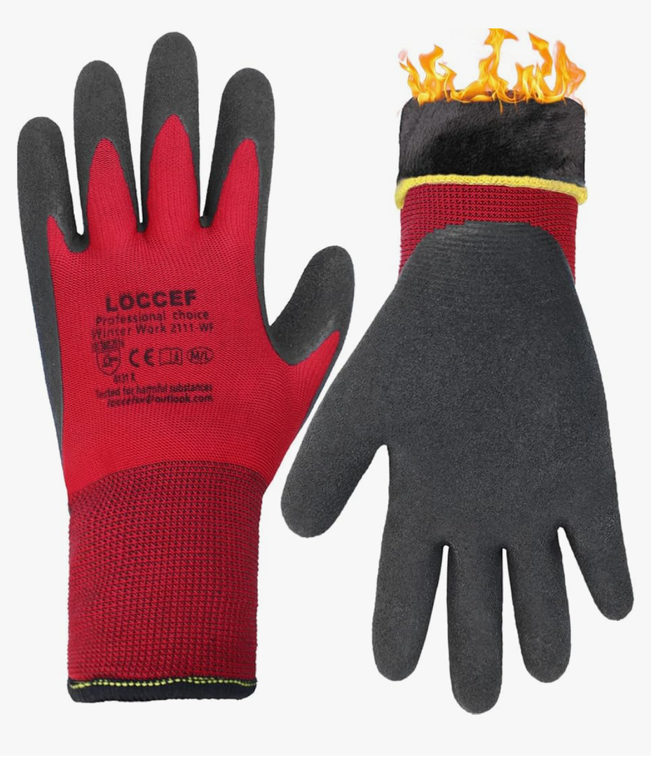 LOCCEF 2 Pairs Winter Work Gloves for Men and Women, Freezer Gloves for Work Below Zero, Thermal Insulated, Super Grip XL