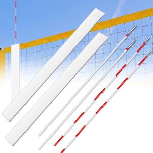 Shappy Volleyball Antenna Pole Set Volleyball Training Equipment Beach Sports Indoor Outdoor Accessories Fiberglass Collapsible Referee Antennae Poles with Sleeve
