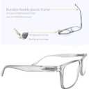 Blue Light Blocking Reading Glasses Men Large Wide Oversized Square Computer Readers Glasses for Big Head/Large Face
