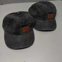 Tacoesha 2PCS Leather Dad and Mom EST 2025 Hats for Men Women, Adjustable Cotton Funny Parents Baseball Cap