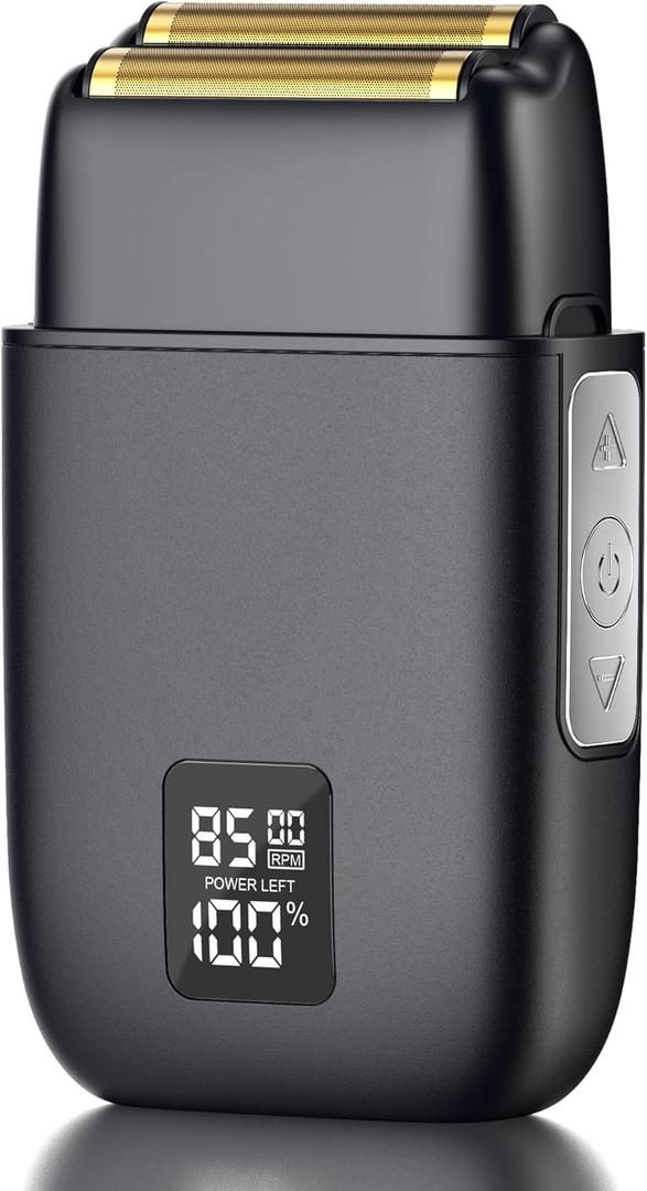 Foil Shavers for Men, Electric Razor Shaver Cordless Waterproof Wet Dry LED Display USB-C Rechargeable