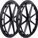 (1PR,Black) Wheelchair rear wheel replacement 24x1"wheel,Rear Wheel Assembly for 16-18-20 Inch Wheelchairs, Replacement parts (24 * 13/8(2count))