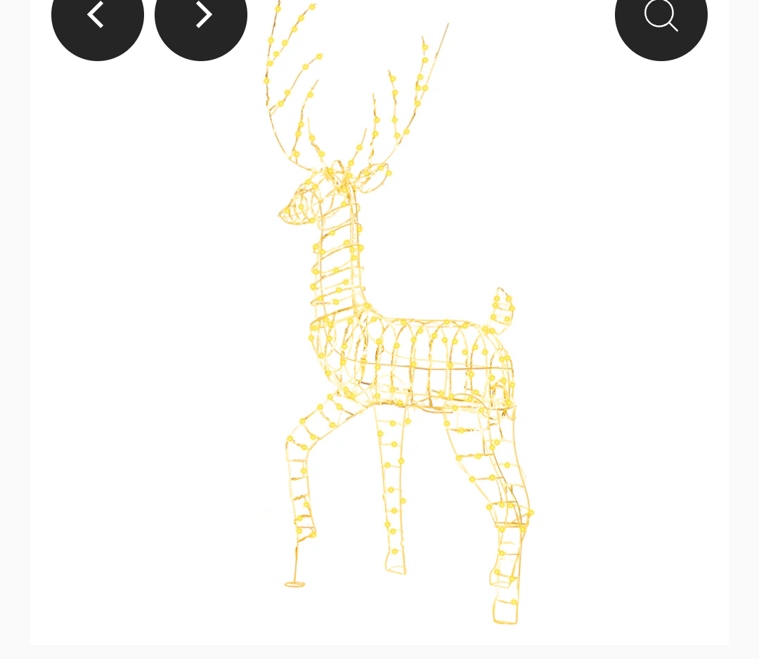 180CM Pre-Lit Christmas Reindeer, 3D Buck Xmas Decoration with 300 Warm White LED Lights
