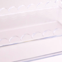 Mifoci Scalloped Acrylic Mahjong Case Only for 1.2 x 0.9 x 0.5 Inch American Mahjong Tiles, Empty Transparent Display Box for 160 Mah Jong Tiles (Box Only)