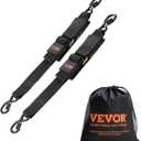 VEVOR Boat Trailer Transom Straps (2PK), 2 x 48 Adjustable Boat Straps 1,500lb Break Strength with Security Lock S Hooks, Transom Tiedowns for Trailer or Kayak Secure