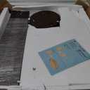 Uniclinens Round End Table, Solid Wood Round Side Coffee Table, Small Bedside Nightstand for Living Room Bedroom, Walnut