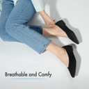 ATHMILE Pointed Toe Flats for Women Dressy Work Shoes Business Casul Knit Ballet Flats Slip on Office Ladies Comforttable Dress, Size 11