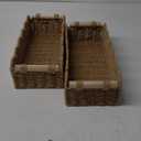 CubesLand Scalloped Decor Basket for Living Room, Home, Bathroom, 2SAME SIZE Paper Rope Basket, Toilet Storage Baskets for Over Toilet Storage Shelf, Cute Woven Basket Both Storage&Decor, Neutral