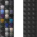 Baseball Hat Rack, 30 Pocket Over-The-Door Hat Organizer with Clear Deep Pockets to Display Baseball Caps Collection, Complete with 3 Over Door Hooks (Black, 30 Pockets)
