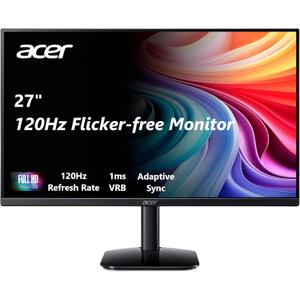 acer 27 Inch Monitor- KB272-27 Inch FHD IPS (1920 x 1080) Display, Up to 120Hz Refresh Rate, 99% sRGB, Tilt, Adaptive-Sync Support (FreeSync Compatible) 1ms (VRB), HDMI & VGA Ports