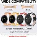 (4 Pack) Watch Band Adapter Compatible for Google Pixel Watch 2 Connector, 20mm Stainless Steel Metal Replaceable Connection Adapter for Google Pixel Watch 2 2023/Pixel Wacth 2022, Rose Gold