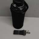 BUZIO 40oz Insulated Water Bottle, Triple Wall Vacuum Stainless Steel Water Flask with 2 lids, Lead-Free BPA-Free Straw Lid Sports Canteen Jug, Cold 48H & Hot 24H- Black