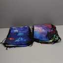 Lothee 30 Pcs Galaxy Party Favor Bags Space Drawstring Bags Starry Night Sky Backpack Galaxy Treat Candy Birthday Party Supplies for Kids Gifts