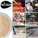 TECEUM 3/4" & 5/8" & 1" & 1.5" & 2" Webbing 10 25 50 Yards 40+ Colors Heavy Duty 1 Inch 1.5 Inch 2 Inch Backpack Straps Webbing for Outdoors Indoors Crafting DIY, Caramel