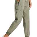 Libin Women's Cargo Joggers Lightweight Quick Dry Hiking Pants Athletic Lounge Casual Travel Petite/Regular/Tall (Large)