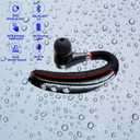 Bluetooth Headset,Wireless v5.0 Business Bluetooth Earpiece in Ear Lightweight Sweatproof Earphones with Mic Work for Cell Phones for Office/Workout/Driving Red