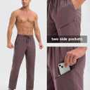 baleaf Men's Hiking Pants Ripstop Lightweight Cargo Waterproof Travel Pants Quick Dry with Zip Pockets UPF 50+ Work (L)