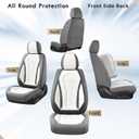 Coverado Seat Covers, Car Seat Covers Front Seats, Car Seat Cover, Waterproof Car Seat Covers, Car Seat Cushion, Front Car Seat Covers Leatherette Car Seat Protector Universal Fit Most Cars White