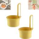 Hanging Food Waste Catcher for Sink, Kitchen Sink Strainer Basket, Self-Cleaning Kitchen Sink Food Waste Catcher Faucet Hanging, for Home Kitchen Garbage Leftovers (Yellow)