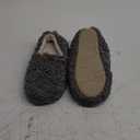 EverFoams Womens Soft Curly Full Slippers Memory Foam Lightweight House Shoes Cozy Loafer with Polar Fleece Lining (7-8, Grey)