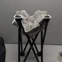 Foldable Stool Outdoor，Large Portable Camping Stool（Grey），Suitable for Travel, Fishing, Indoor and Outdoor Activities
